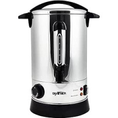 Grafner XL Mulled Wine Cooker Stainless Steel 8.8 Litres 1500 Watt with Tap, Thermostat and Overheating Protection Hot Drink Dispenser