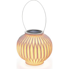 esotec Ibiza Solar Lantern Outdoor Weatherproof Sandstone Look Solar Lamp Hanging Balcony Decoration Patio Decoration LED Garden Lighting Camping Accessories Outdoor BBQ 2700 K H = 15 cm 102670