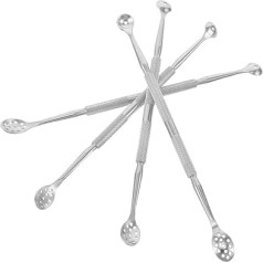 Anneome 4 Stück Teiliges Edelstahl Nagelhautentferner Dualseitiges für Präzise Entfernung von Nagelhaut und Abgestorbener Haut Ergonomisch Langlebig für Maniküre und Pediküre Silber