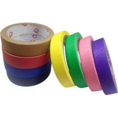 minkissy Набор из 6 разноцветных клейких лент, текстурированная бумажная лента для маскировки и устойчивая к истиранию для вечеринок и декорац