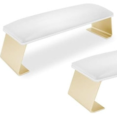 Ручка для ногтей, Ручка для ногтей, waschbar, Ручка для ногтей из микрофазера-лидера, rutschfestes Nagelkissen для нейл-арта, abnehmbare Halterung (weiß)