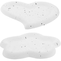 Veemoon 2 Stück Nageldesign Display Tray Herzförmige Schmuckablage Vielseitige Nail Art Fotorequisite Robustes Material Leicht Tragbar Multifunktional für Make-up und Parfüm