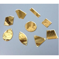 Пришить Золото Акрил Зеркало Diamante Rhinestone Кристалл Плоский Назад Зеркало Бусины С Отверстием Для DIY Свадебное Платье Одежда Сумки Обувь Укра