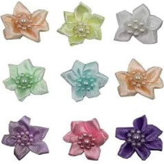 Аксессуары Чердак Упаковка из 10 сиреневых атласных бантов с пуансеттией