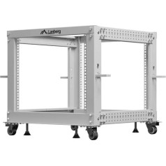 Открытая стойка 19 дюймов 9u 600x600-1100 регулируемая серая