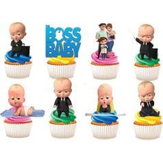 30 x The Boss Baby Персонажи Съедобная Бумага Торт Топперы Подставка