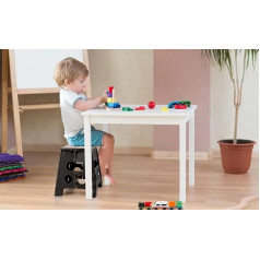 Sjmr Суперпрочный складной табурет 22,9 см - выдерживает до 136 кг - легкий и складной табурет для взрослых и детей - легко открывается одним нажа