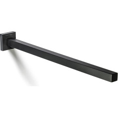 Sagittarius One 400S1-B Полотенцедержатель матовый черный | Полотенцедержатель для ванной комнаты 40 см | Полотенцедержатель однорычажный | Полотенце