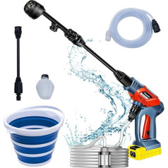 Fanztool Мобильная аккумуляторная стиральная машина с аккумулятором 2000 мАч, 24 бар с бесщеточным, аккумуляторная батарея 6-в-1 многофункциональ