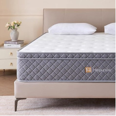 Hiepunos Матрас 90 x 190 см Матрас Pocket Spring с гибридным матрасом Comfort Foam Ортопедический 7-зональный матрас Высота матраса 22 см, сертифицирован Oeko-Tex, 