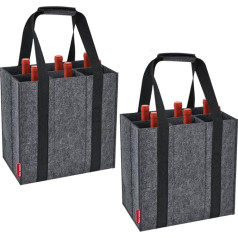 Сумка для бутылок из войлока Многоразовая мужская сумка для бутылок пива Сумка для бутылок вина Сумка для напитков, темно-серый, сумка для 