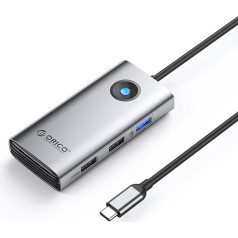 Orico Разветвитель Hub PW11-5P USB-C на USB-A USB-C PD HDMI - серый