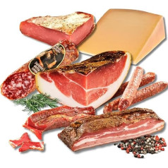 Набор для гурманов BAVAREGOLA South Tyrolean Specialities - 7 вкусностей в одном наборе - южнотирольский бекон, сыр, салями, панчетта и ветчина