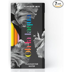 Вода со вкусом - смесь вкусов - 10 разновидностей - концентрат для 35 л настоянной воды - пробная упаковка с 70 стиками - без сахара - без подсласт