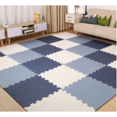 Детский игровой коврик, 18 штук, 30 x 30 x 1,2 см, мягкая пена, водонепроницаемый, взаимосвязанные плитки, разноцветные коврики для пола, нескольз