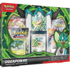 Pokémon TCG: Ogerpon ex Premium Collection (3 фольгированные карты и 6 бустеров)