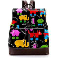 Геометрические животные персонализированные школьные сумки книжные сумки для подростков, разноцветные, 27x12.3x32 см, рюкзаки-рюкзаки