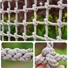 LoiYtrd Climbing Webbing Straps Climbing Nets Garden Climbing Nets to Promote Coordination, Balance and Strength Woven Divider Sisal Rope Fence Mesh (2 x 2 m)