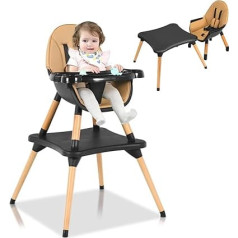 LIFEZEAL 2 в 1 Детский стульчик, обеденный стул, сиденье-бустер с ремнем безопасности и съемным подносом, стульчик, превращающийся в стол и стул, 