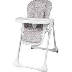 Bambisol Baby High Chair Scalable Foldable - Reclining Backrest 7 Seat Hights Adjustable Leg Rest Castors