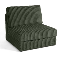 Lisa Design Jasper - элемент сиденья без подлокотников - крупный ребристый вельвет зеленого цвета
