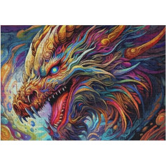 Деревянные пазлы Дракон 1000 штук Пазл для взрослых. Сложные в сборке, но веселые и юморные пазлы 75*50см263g290