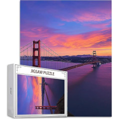 Пазл Бруклинский мост 500 деталей, деревянный пазл для взрослых, разноцветный деревянный пазл, классические пазлы Закат деревянный пазл для