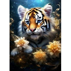 Постер настенный с изображением тигра, 1000 деталей, игрушка для взрослых, игра на декомпрессию, Xq542Zy, 26 x 38 см