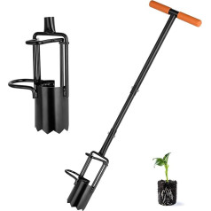 BARAYSTUS Инструмент для посадки цветочных луковиц, длинная ручка, зазубренное основание, сажалка для цветочных луковиц с мягкой ручкой, для ко