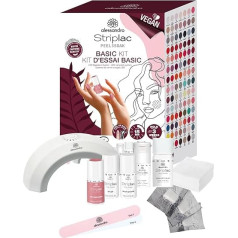 Alessandro Striplac Peel Or Soak Vegan Starter Kit Basic LED Nail Polish Set - Flower Crown - For Perfect Nails in 15 Minutes