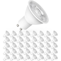 Светодиодная лампа GU10 теплый белый 3000 K | 450 люмен | 5 Вт заменяет 50 Вт галогенную лампу | Угол луча 120° | 220-240 В | Лампа с отражателем | Упаковка и