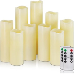Мерцающие свечи без пламени, реалистичные светодиодные свечи на батарейках с пультом дистанционного управления и таймером, фальшивые све