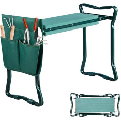 UISEBRT Kneeler Garden Bench Folding Garden Stool Gardening with Tool Bag and EVA Foam Cushion Work Stool Garden Bench Knee Protection Bench up to 150 kg