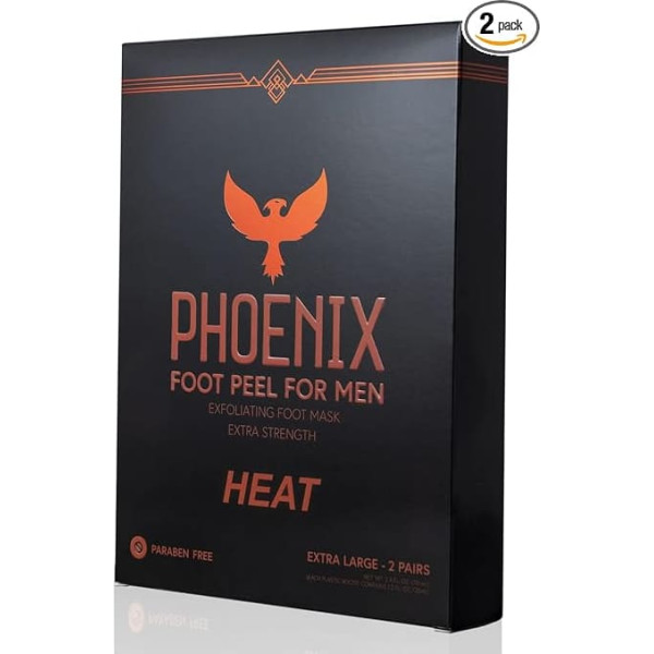 Phoenix Foot Scrub for Men - Extra Large - Extra Strength - Cinnamon - Exfoliating Dry Feet Treatment - Callus Remover - Paraben and Fragrance Free - Pack of 2