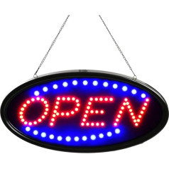 Светодиодная открытая вывеска FITNATE, светодиодная открытая вывеска, 48 x 25 см, открытая реклама с 2 режимами света, EU Plug, открытая вывеска для б