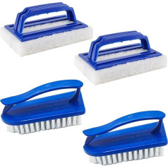 Набор из 3 щеток с губкой для бассейна, губка для чистки бортика бассейна, щетка для плавательного бассейна с ручкой, щетки для чистки бассе