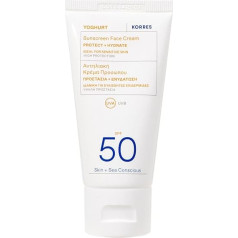 KORRES YOGHURT Солнцезащитный крем SPF50 быстро впитывающийся длительно увлажняющий водостойкий 50 мл