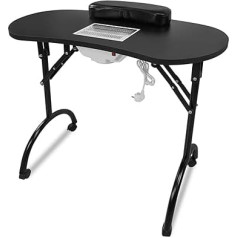 98 x 44 x 77 см Маникюрный стол с присоской Складной маникюрный стол Передвижной студийный стол с колесами Подушка для рук Ящик и сумка для хран