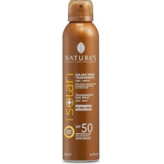 Nature's iSolari Clear SPF 50 Солнцезащитный спрей для тела быстро впитывающийся водостойкий 200 мл