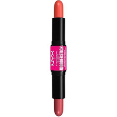 NYX Professional Makeup Blush, с гиалуроновой кислотой, увлажняющие, смешиваемая текстура, веганские, Wonder Stick, медовый апельсин + роза