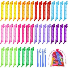 Бигуди для волос Набор для укладки Heat Free Curls Spiral No Heat Curlers Tools Heat Free Curls Headband for Women Girls Long Medium Short Hair (30