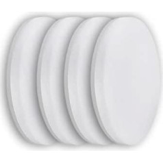 Комплект из 4 плоских светодиодных потолочных светильников Диаметр 330 x 50 мм 30 Вт 3225 лм 4000 К Нейтральный белый IP54 Потолочный светильник Ванн