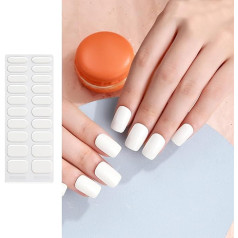 Halbgehärtete Gel Nagellack Aufkleber Einfarbige Nagelstreifen Wasserfest Selbstklebend Vollständig Umwickelt Gel Nagelkunst Aufkleber Abziehbilder