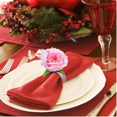 Набор цветочных колец для салфеток ULTECHNOVO - 12 штук, держатель для праздничных салфеток, цветочные пряжки для салфеток - кольцо для салфеток р