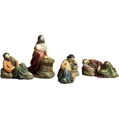 Религиозные предметы Набор из 4 статуэток Иисус Молящийся Сад Олива Рождество Пасха смола 4.05