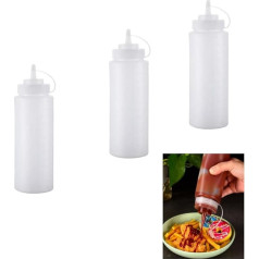3 Пакет Пластиковые Сдавливать Бутылки 32oz Кетчуп Горчица Бутылки Приготовления Бутылка Использовать Для Томатный Соус Горчица Сироп Соус 