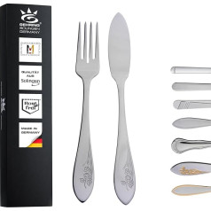 Gehring Solingen Набор столовых приборов для рыбы Цветок I Набор столовых приборов 12 предметов I Набор столовых приборов из нержавеющей стали 6 пре