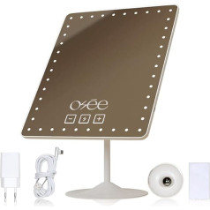 Светящееся зеркало красоты - профессиональное зеркало с естественным освещением 42 светодиода с регулируемой яркостью сенсорного экрана с