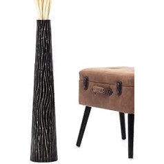 Высокая напольная ваза 75 см, дерево манго, черный