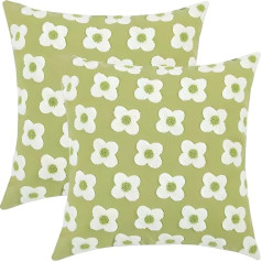 Декоративные чехлы для подушек с цветочным узором, 45 x 45 см, квадратные, хлопок-лен, чехлы для подушек, цветочная вышивка, диванные подушки д